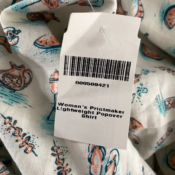 Duluth Printmaker Lightweight Popover Shirt Womens Large‎ Barbeque NWT TP-2582 - Picture 10 of 15